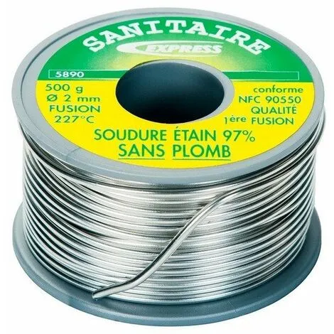 Guilbert Express - Soudure étain Diamètre 2 Mm Pour Assemblage Canalisations Sanitaires 1 Guilbert Express - Soudure étain Diamètre 2 Mm Pour Assemblage Canalisations Sanitaires