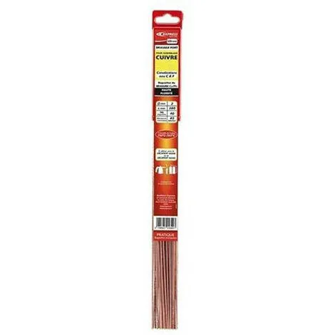 GUILBERT EXPRESS BAGUETTES DE BRASURE 2 MM Cu/Ph POUR BRASAGE FORT DU CUIVRE 1 GUILBERT EXPRESS BAGUETTES DE BRASURE 2 MM Cu/Ph POUR BRASAGE FORT DU CUIVRE