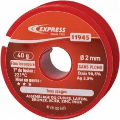 GUILBERT EXPRESS Bobines De Fil D'etain Réf. 11945diamètre Fil 2 Mmetain ( % ) 96,5 %poids 40 G